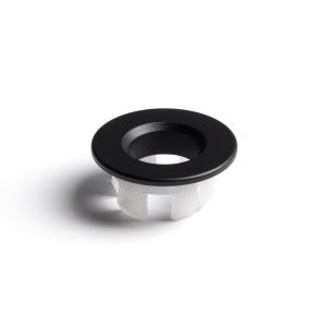 Matt Black Round Basin Overflow Cover - Arissa