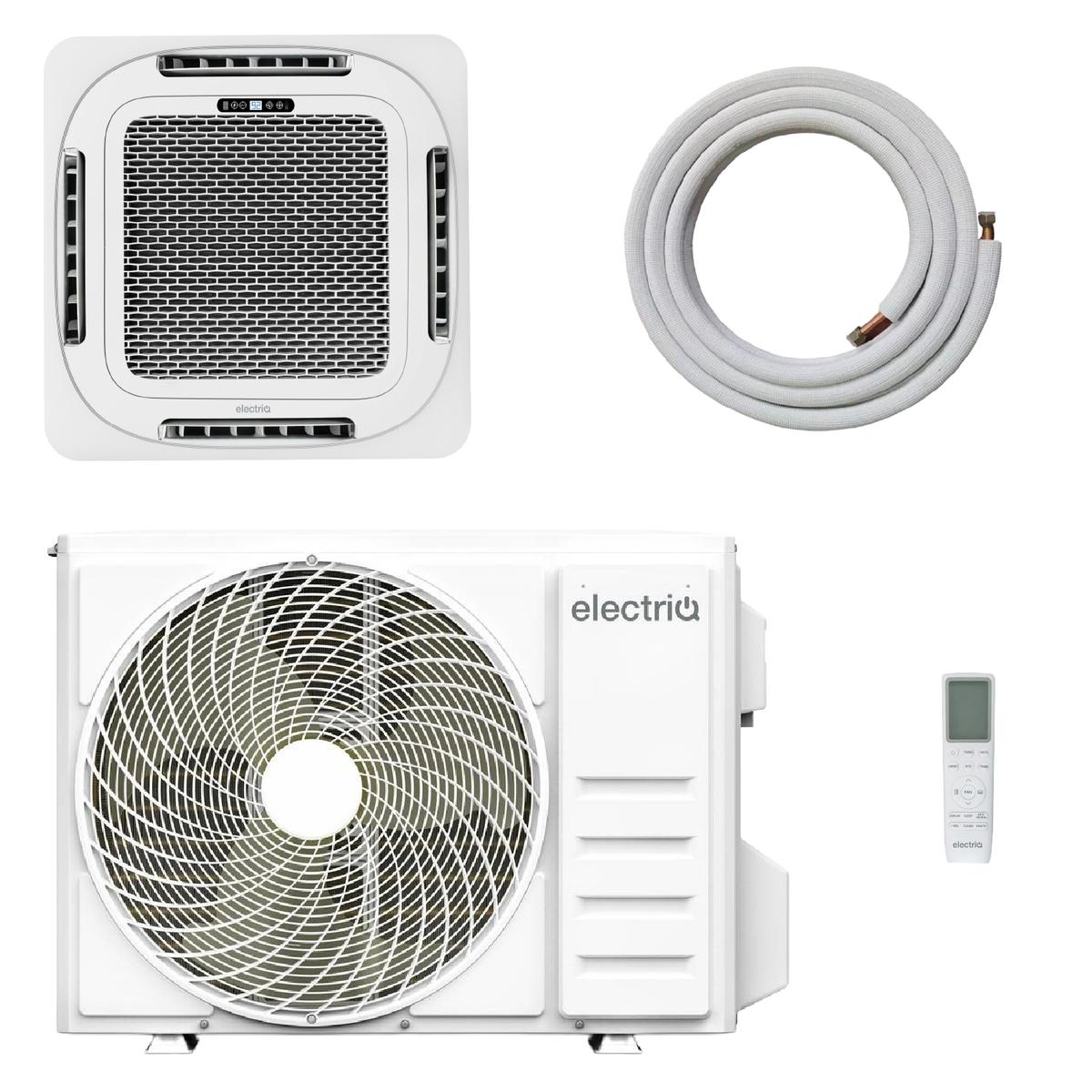 electriQ iQool 18000 BTU Smart A++ Single Split Ceiling Cassette Air Conditioner with Heat Pump - 5m Pipe Kit Included