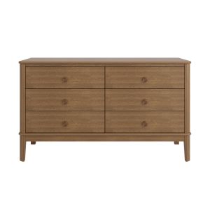 Wide Solid Pine Wood 6 Drawer Chest of Drawers - Josephine