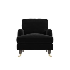 Black Velvet Armchair - Payton