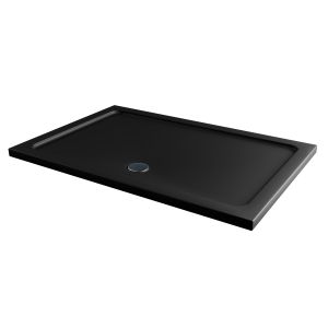 1000x800mm Rectangular Shower Tray – Low Profile 45mm – Stone Resin – Black – Pearl