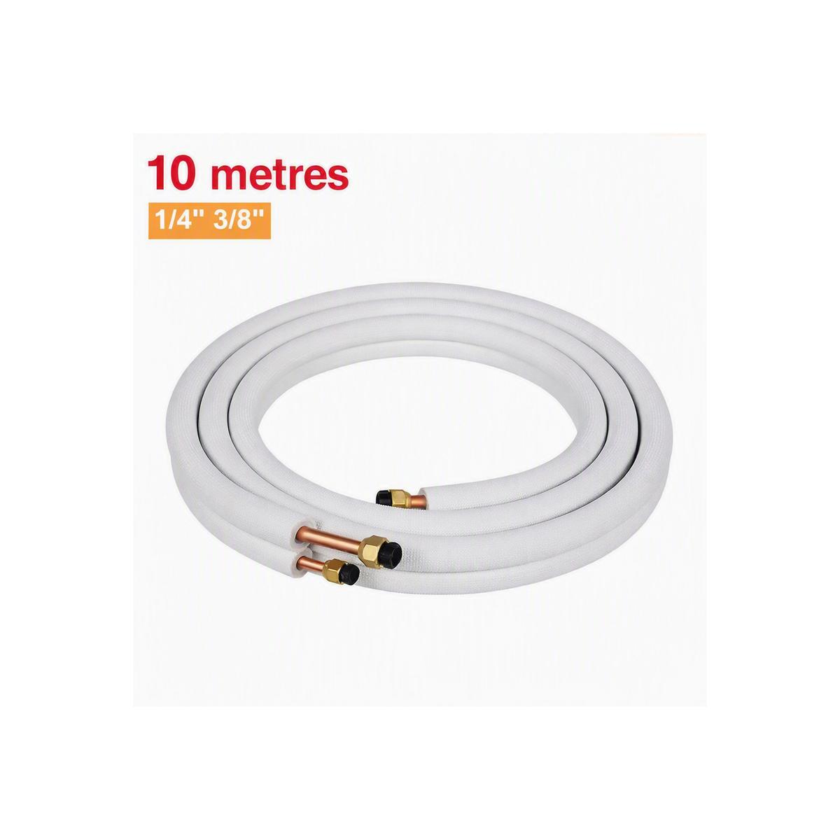 10 meters Pipe kit for 12000 and 9000 BTU Split Air Conditioners 1/4 inch and  3/8 inch 6.35mm/9.52mm