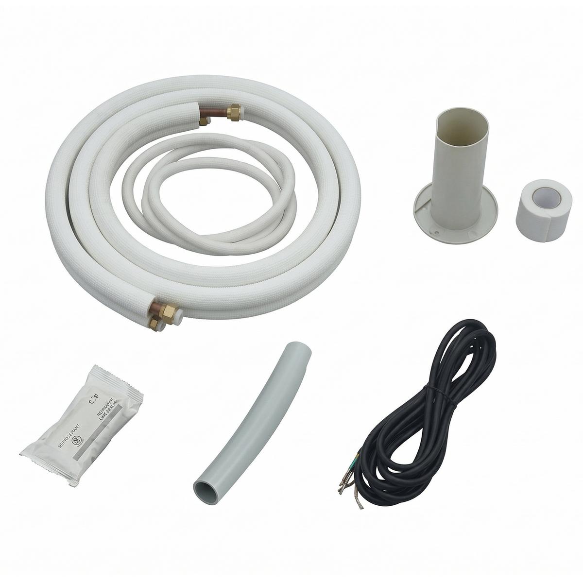 electriQ 15m Pipe Kit for 181000 & 24000 BTU Air Conditioner - 1/2 inch 1/4 inch or 6.35mm /12.7 mm