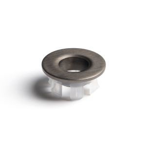 Gunmetal Grey Round Basin Overflow Cover - Arissa