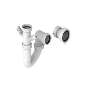 Single Bowl Kitchen Sink Plumbing Kit Pipe and Trap – Essence 